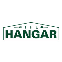 the hangar graphic with words and a fork and spoon
