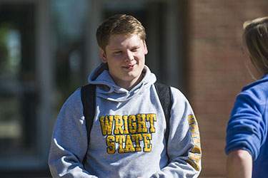 photo of students outside on campus