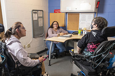 photo of students in a personal assistance room