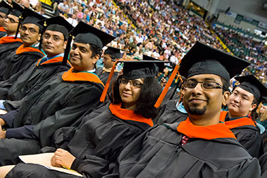 photo of graduates at commencement