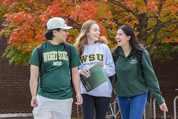 students walking on campus
