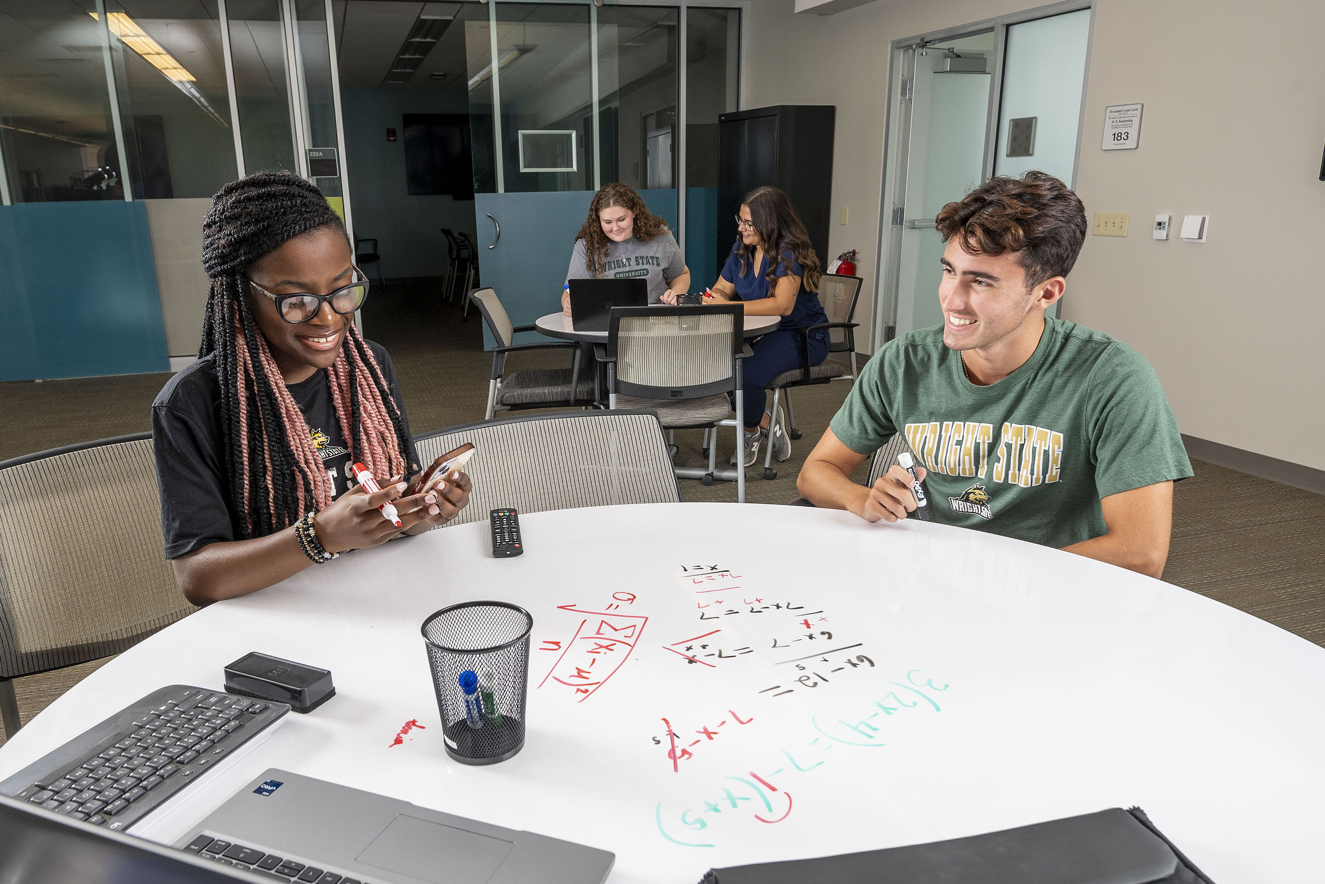 photo of students studying in the center for health professions