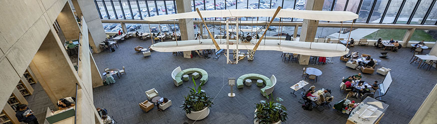 photo of the second floor of the dunbar library