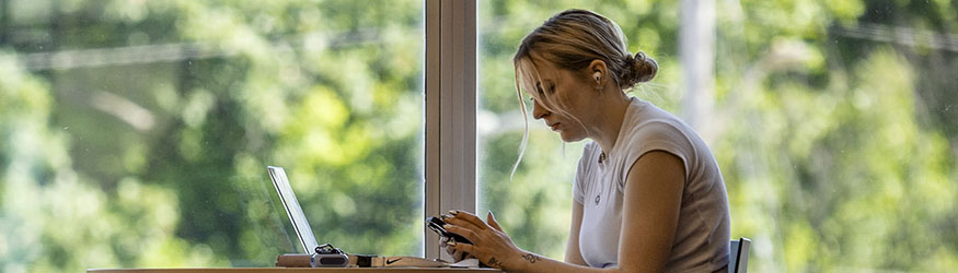 photo of a student in the student union