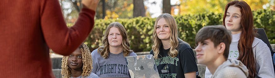 photo of students in a class in the amphitheater