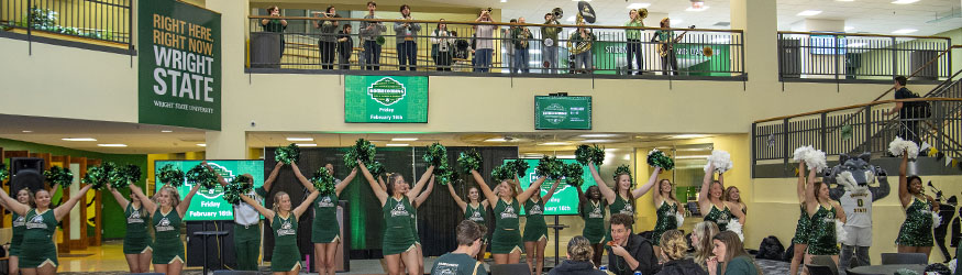 photo of students at an event in the student union