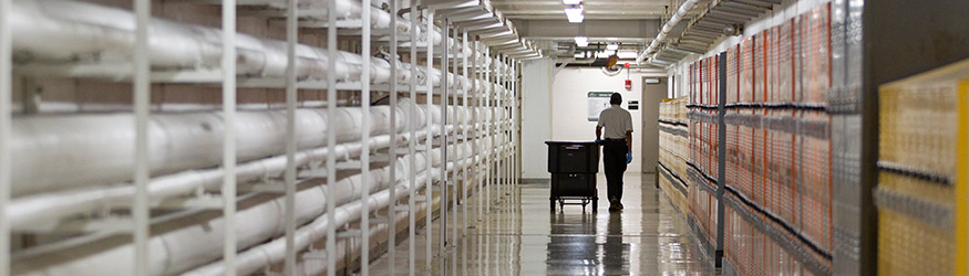 photo of an employee in the tunnels