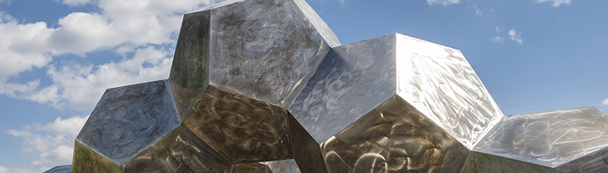 photo of a sculpture on campus