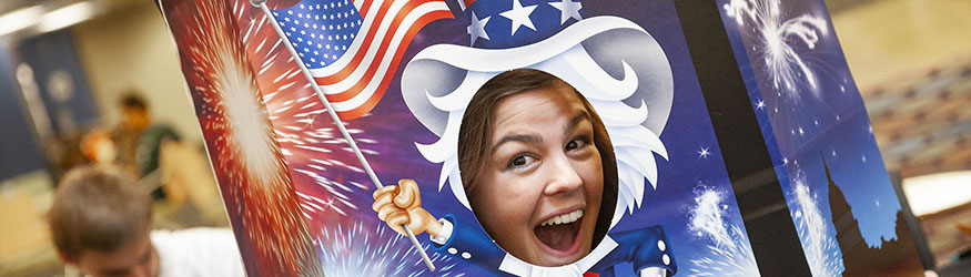 photo of a student at a campus event