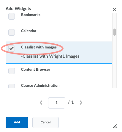 Classlist with student faces.