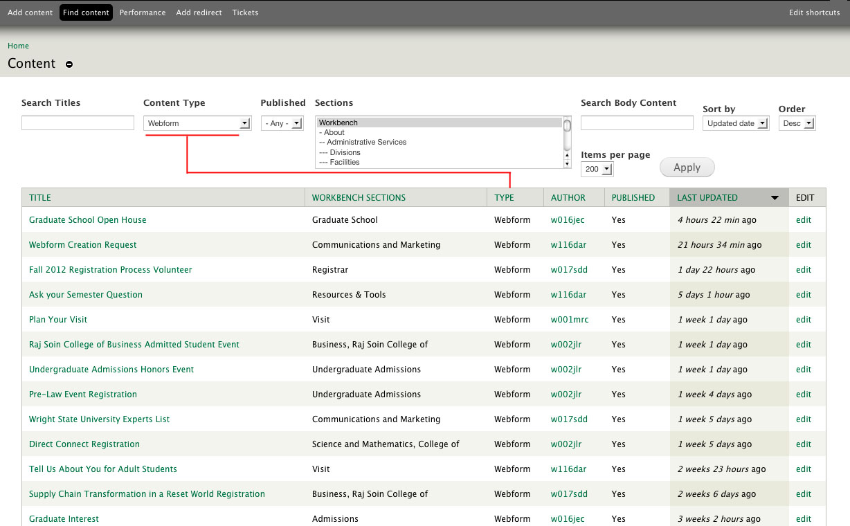 Find Content by Content Type