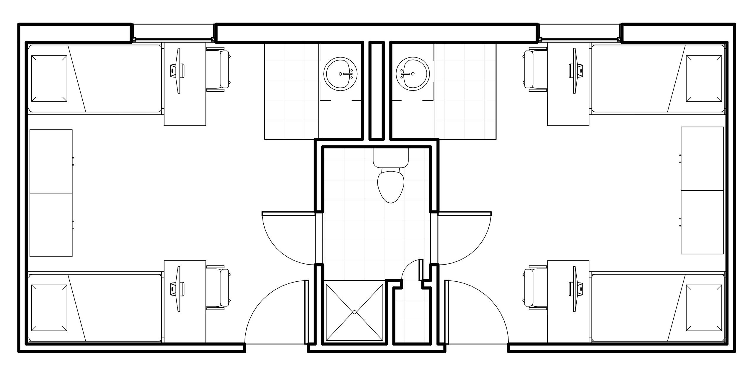 the woods double room floor plan