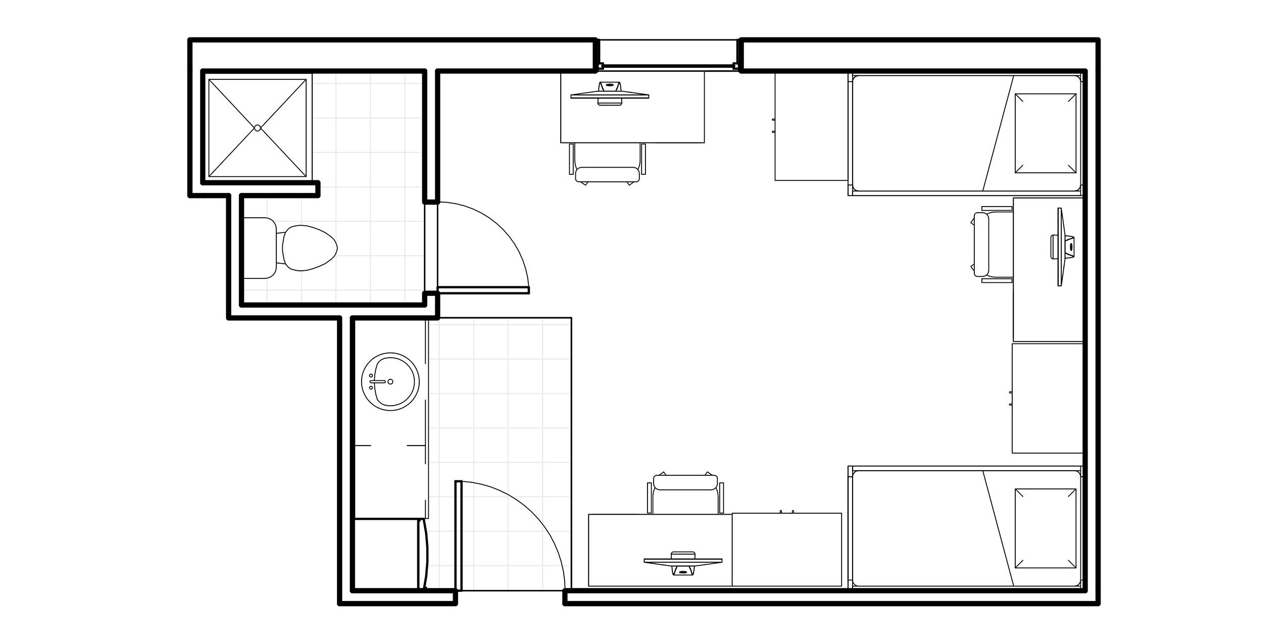 the woods triple room floor plan