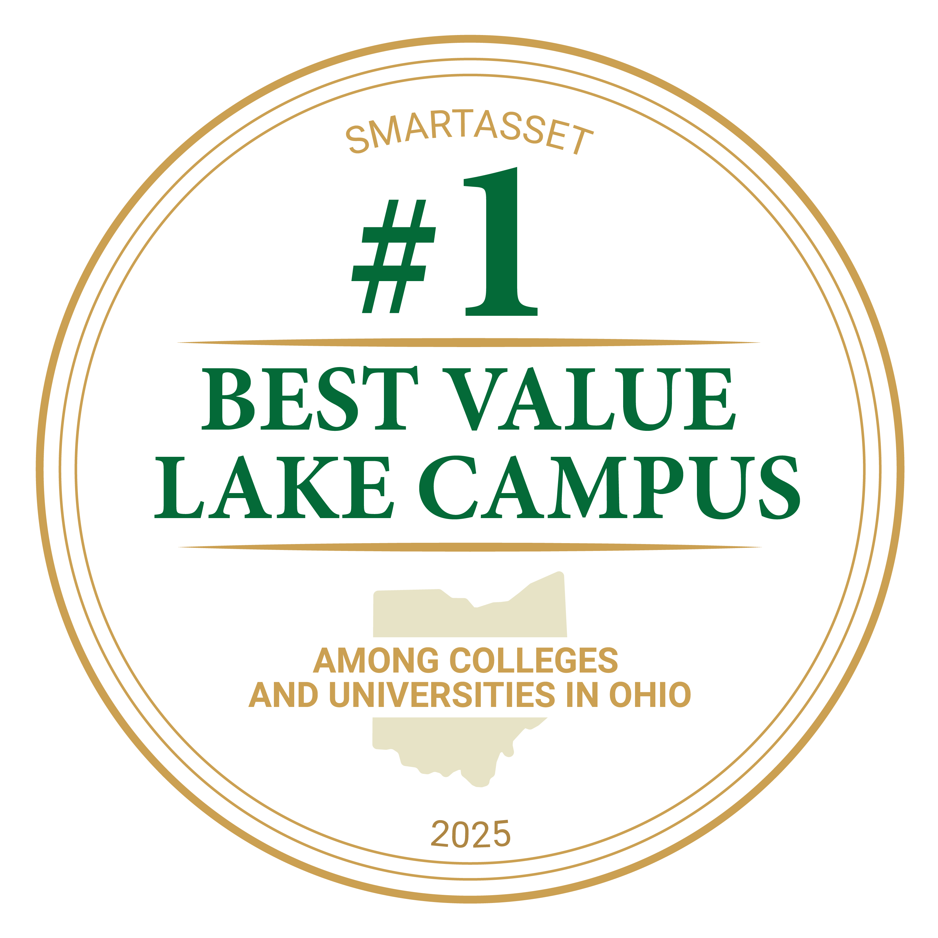 smart asset #1 best value lake campus among colleges and universities in ohio 2025 digital bade