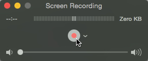 Quicktime - Screen Record Button