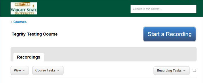 Start Recording Button