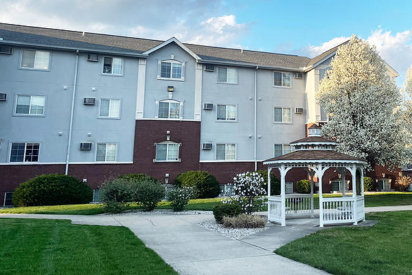the village buildings
