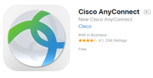 screen capture of the cisco anyconnect icon for ios devices