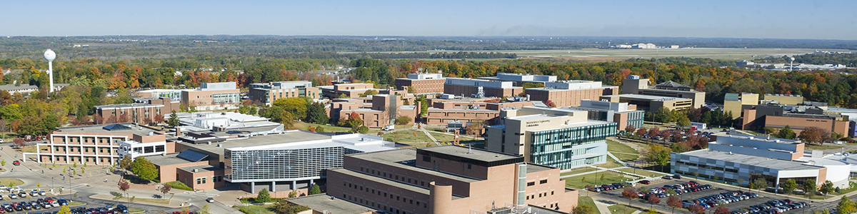 aerial photo of campus