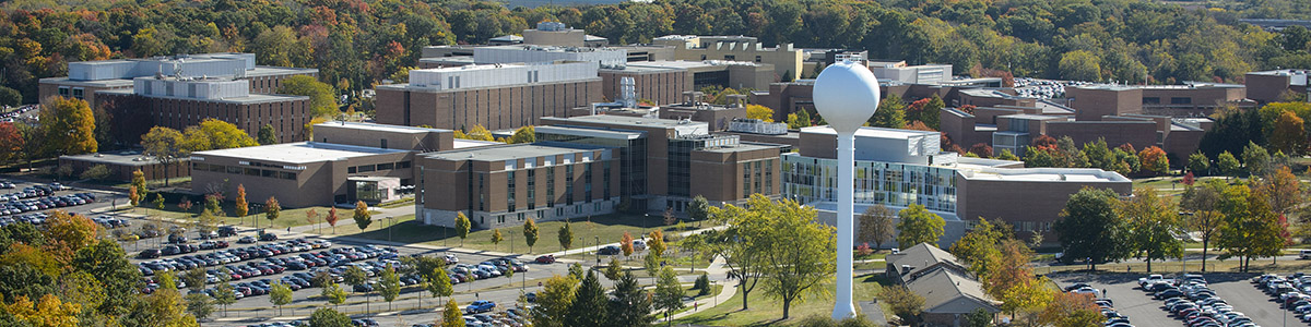 aerial photo of campus