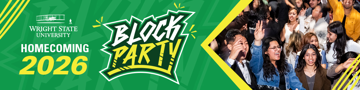 2026 wright state homecoming graphic block party
