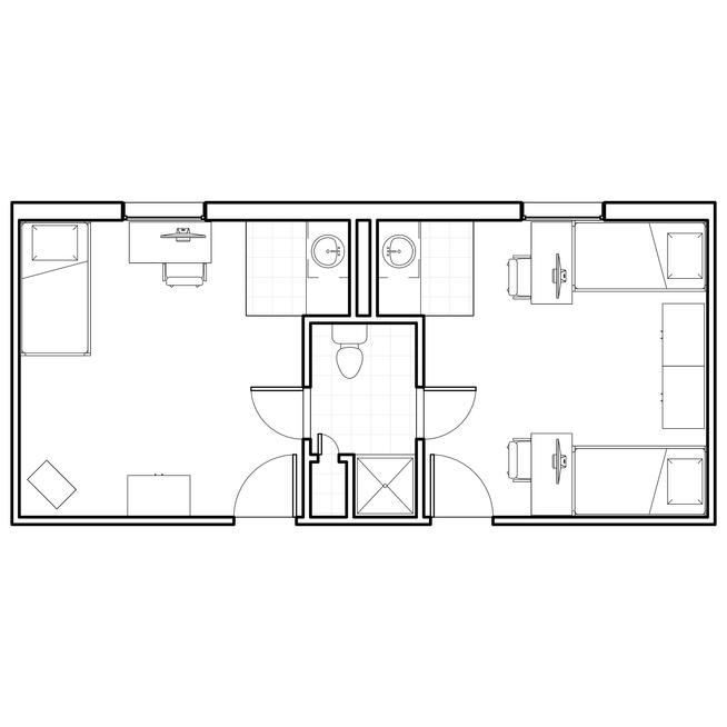the woods super single room floor plan