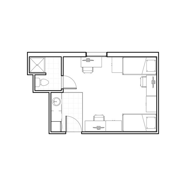 the woods triple room floor plan