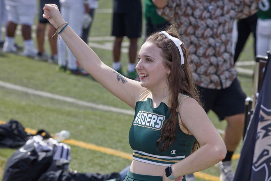 photo of club cheerleading in action