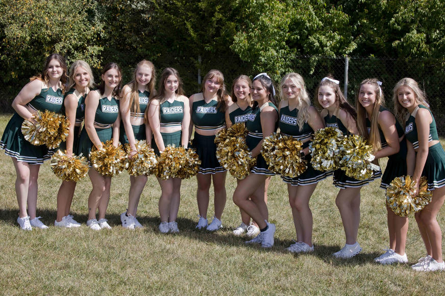 photo of club cheerleading in action