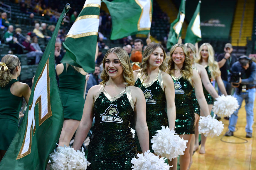 Dance and Cheer on court pregame