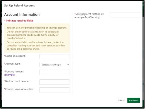 Account Information Box