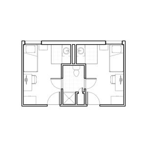 the woods single room floor plan