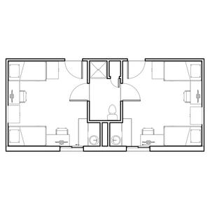 Honors Community Double room floor plan